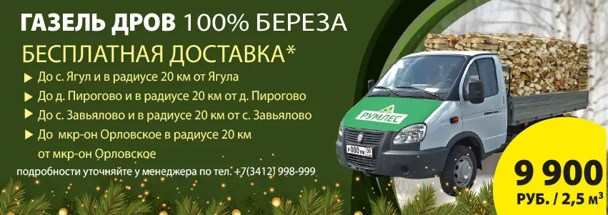 Газель дров от 9900 руб.