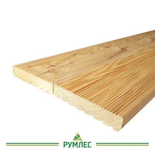 картинка Террасная доска Вельвет 27*142*1000мм сорт АВ лиственница от магазина Румлес