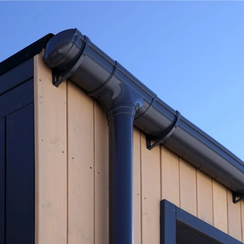 картинка Заглушка желоба ПВХ графит от магазина Румлес