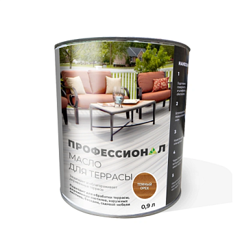 картинка Масло для Террас ПРОФЕССИОНАЛ Темный орех (НК-57) 0,9л от магазина Румлес