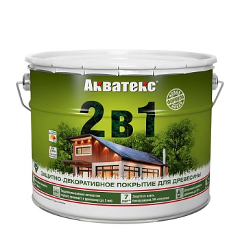 картинка Защитно-декоративный состав Акватекс Бесцветный 9л от магазина Румлес