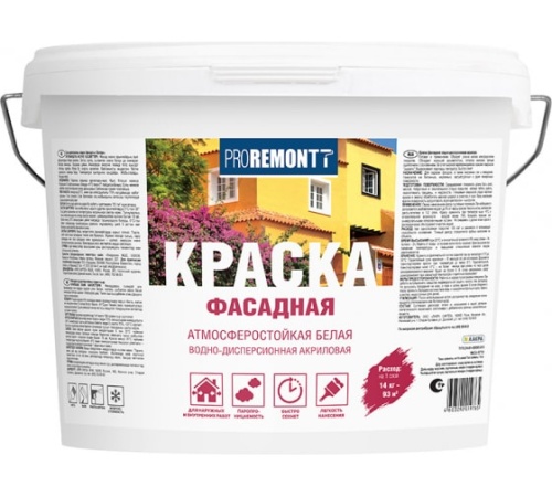 картинка ВДАК фасадная белая Proremontt 14кг от магазина Румлес