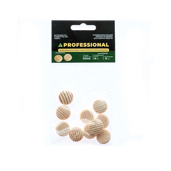 картинка Заглушка на отверстие ПРОФЕССИОНАЛ сфера D16мм сосна (10шт/уп) от магазина Румлес