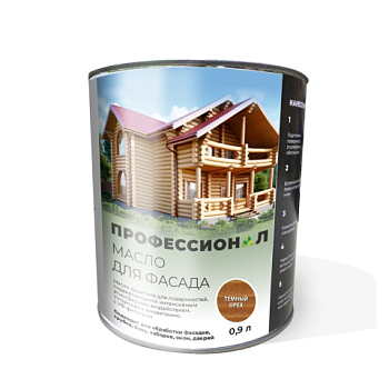 картинка Масло для Фасадов ПРОФЕССИОНАЛ Темный орех (НК-57) 0,9л от магазина Румлес