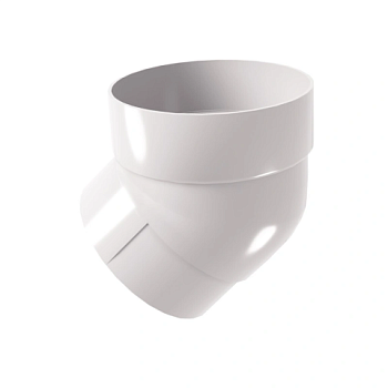 картинка Колено трубы ПВХ 45° белое от магазина Румлес