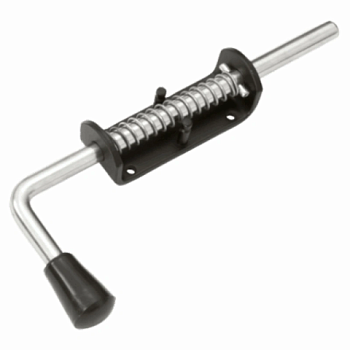 картинка Засов пружинный 250мм черный Домарт от магазина Румлес