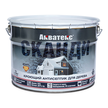 картинка Кроющий антисептик Акватекс Сканди Айсберг 9л от магазина Румлес