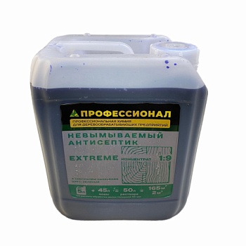 картинка Антисептик невымываемый ПРОФЕССИОНАЛ EXTREME для агрессивной среды, концентрат 1:9 зеленый 5л от магазина Румлес