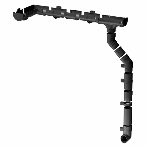 картинка Колено трубы ПВХ 45° графит от магазина Румлес