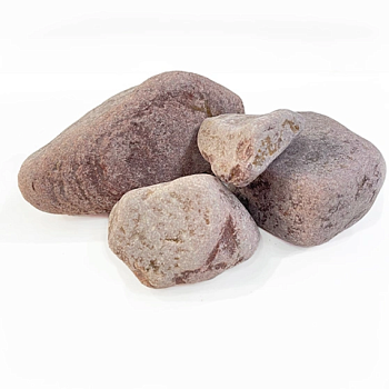 картинка Камни Малиновый кварцит обвалованный Сердце Карелии (ведро 20кг) от магазина Румлес