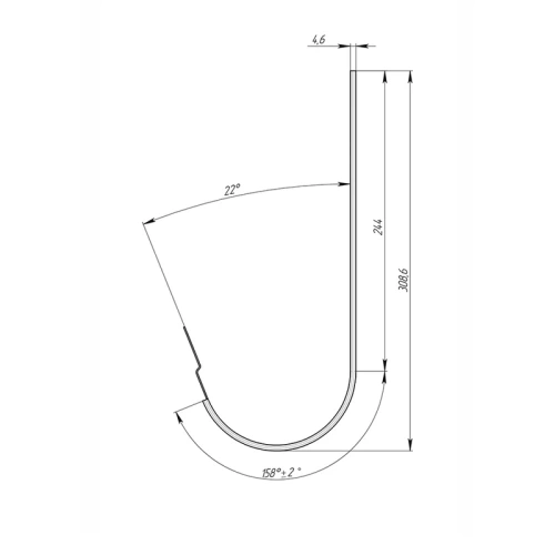 картинка Кронштейн желоба металлический белый от магазина Румлес