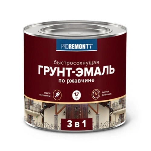 картинка Грунт-эмаль 3в1 черная Proremontt 1.7кг от магазина Румлес