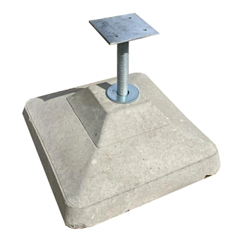 картинка Регулируемая опора Т 490*490мм шпилька D24, высота блока 170-270мм от магазина Румлес