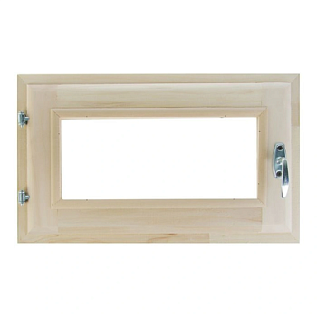 картинка Форточка банная 300*500мм липа (стеклопакет, фурнитура в сборе) от магазина Румлес