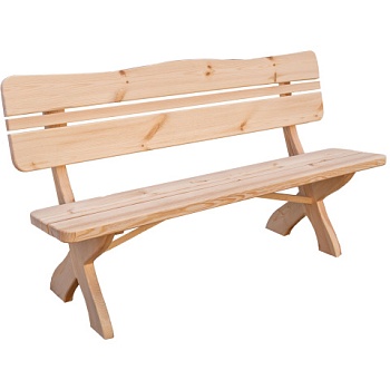 картинка Скамейка со спинкой 1200*330*460(900)мм сосна от магазина Румлес