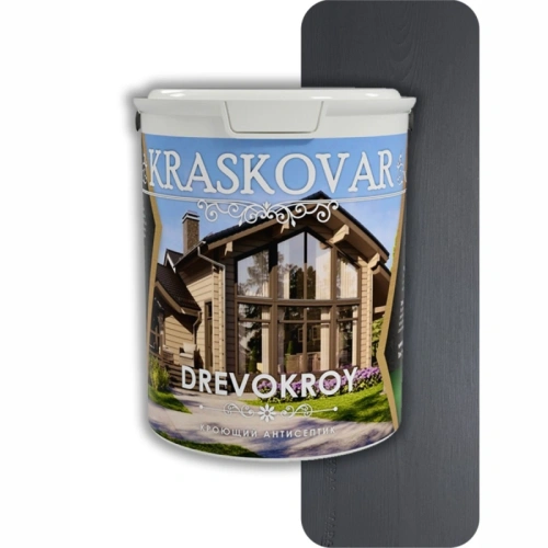 картинка Красковар Антисептик кроющий 2л (RAL 7024 графит) от магазина Румлес