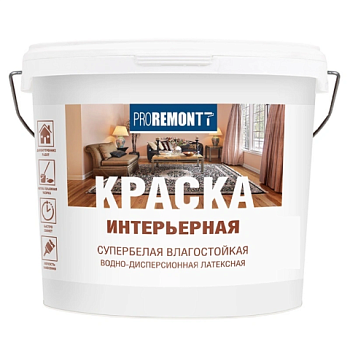 картинка ВДАК интерьерная влагостойкая супербелая Proremontt 3кг от магазина Румлес