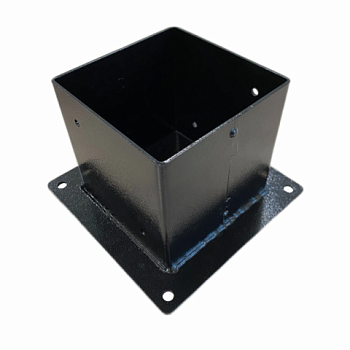 картинка КОННЕКТОР/соединитель для бруса 100*100мм Стакан h-100мм (сталь 08пс 2мм) RAL 9005 от магазина Румлес