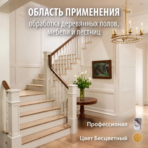 картинка Масло Твердое с воском ПРОФЕССИОНАЛ Бесцветное 0,9л от магазина Румлес