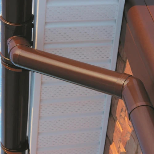 картинка Колено трубы ПВХ 45° шоколад от магазина Румлес