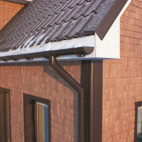 картинка Желоб водосточный ПВХ шоколад 3м от магазина Румлес