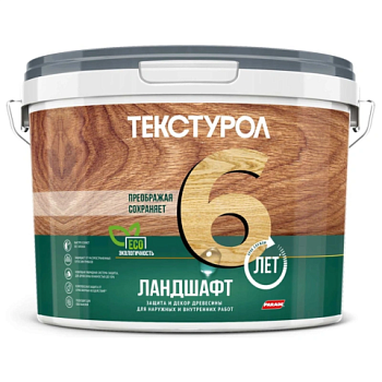 картинка Текстурол ЛАНДШАФТ Белый 9л полукроющая пропитка-антисептик для древесины от магазина Румлес