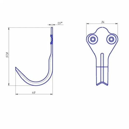 картинка Крючок-вешалка № 2 с полимерным покрытием от магазина Румлес