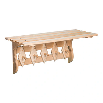 картинка Полка-вешалка Ромбы 5 пешек от магазина Румлес