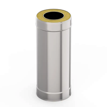 картинка Труба сэндвич D115/200 L500 нерж.сталь 430-0.8/0.5мм от магазина Румлес