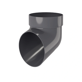 картинка Колено сливное ПВХ 72° графит от магазина Румлес