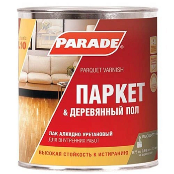 картинка Лак Паркет&Деревянный пол глянцевый Parade алкидно-уретановый 0.75л от магазина Румлес