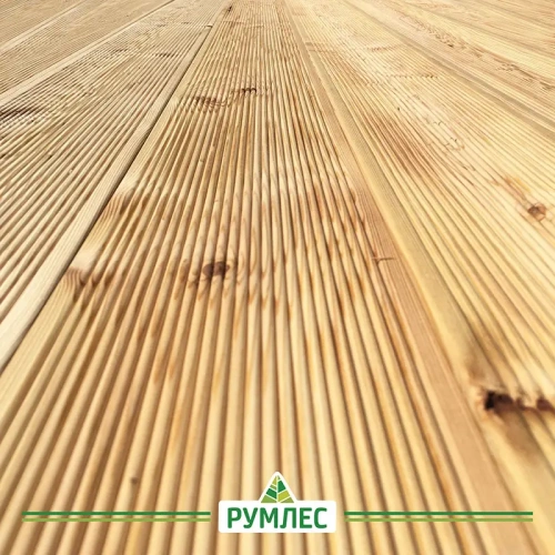 картинка Террасная доска Вельвет 27*142*1000мм сорт АВ лиственница от магазина Румлес