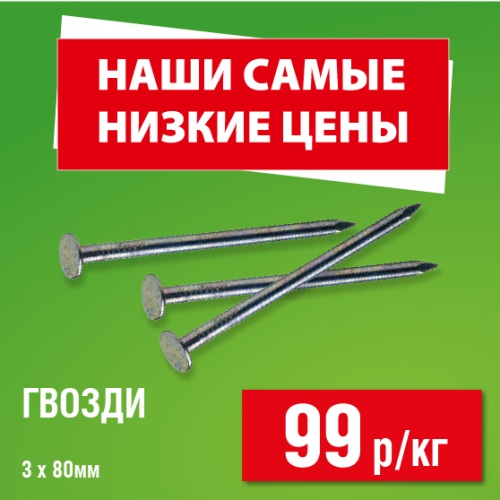 картинка Гвозди 3*80мм от магазина Румлес