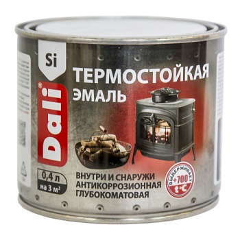 картинка Эмаль термостойкая Dali Серебро 0.4л от магазина Румлес