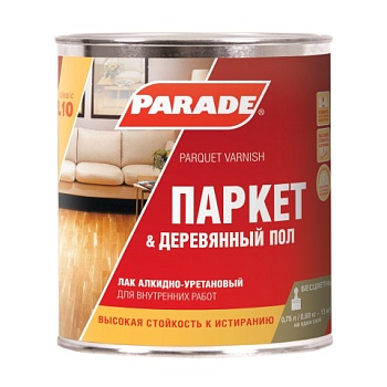 картинка Лак Паркет&Деревянный пол матовый Parade алкидно-уретановый 0.75л от магазина Румлес