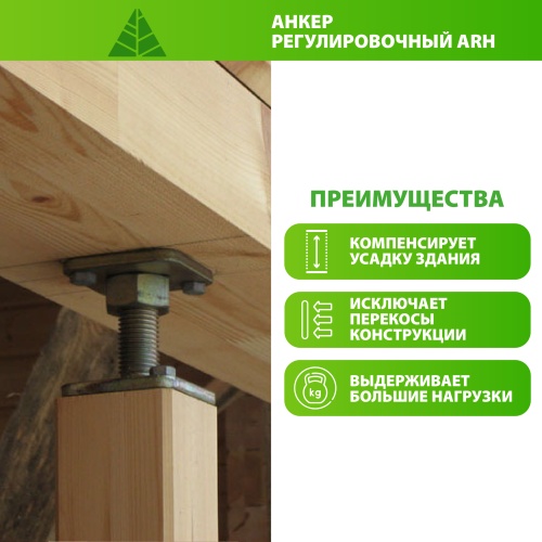 картинка Анкер регулируемый ARH 150*20мм от магазина Румлес
