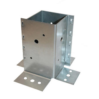 картинка Опора столба "Стакан" 100*100*150*2мм от магазина Румлес