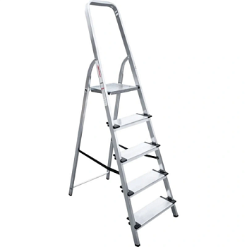 картинка Стремянка алюминиевая широкие ступени Новая Высота 5 ступеней 1117105 от магазина Румлес