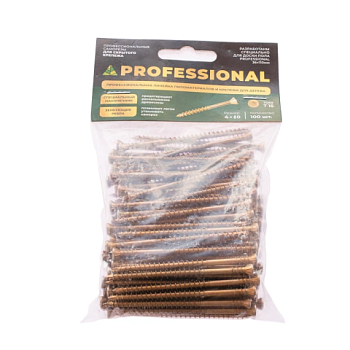 картинка Cаморезы для скрытого крепежа 4*80мм ПРОФЕССИОНАЛ Torx15 (100шт/уп) от магазина Румлес