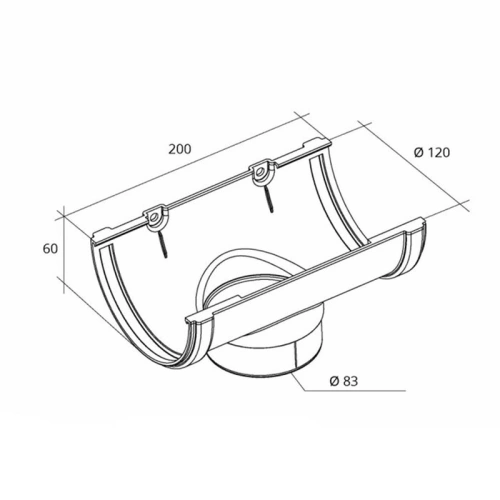 картинка Воронка желоба ПВХ белая от магазина Румлес