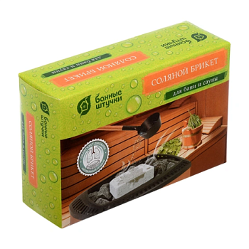 картинка Соляной брикет 1300г для бани и сауны Банные штучки от магазина Румлес