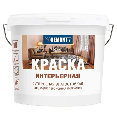 картинка ВДАК интерьерная влагостойкая супербелая Proremontt 3кг от магазина Румлес