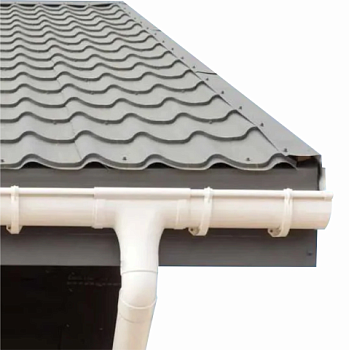 картинка Желоб водосточный ПВХ белый 3м от магазина Румлес