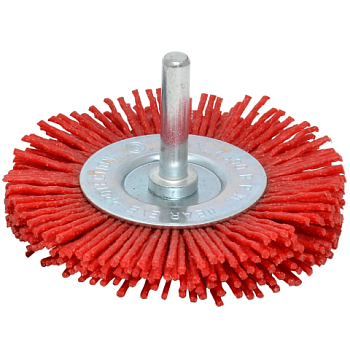картинка Корщетка для дрели плоская нейлоновая 100мм от магазина Румлес