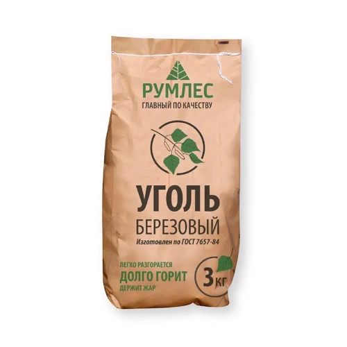 картинка Уголь березовый Отборный 3 кг от магазина Румлес
