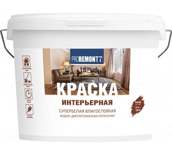 картинка ВДАК интерьерная влагостойкая супербелая Proremontt 14кг от магазина Румлес