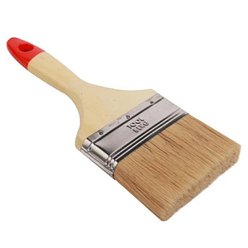 картинка Кисть плоская д/масел, эмалей, клея "Классик-Эксперт", натуральная щетина, пластиковая ручка, 100 мм от магазина Румлес