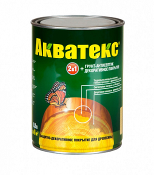 картинка Защитно-декоративный состав Акватекс Белый 0.8л от магазина Румлес