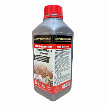 картинка Огнебиозащита ПРОФЕССИОНАЛ FIRE-BIO 2 группа защиты, концентрат 1:9 с красным контролем нанесения 1л от магазина Румлес