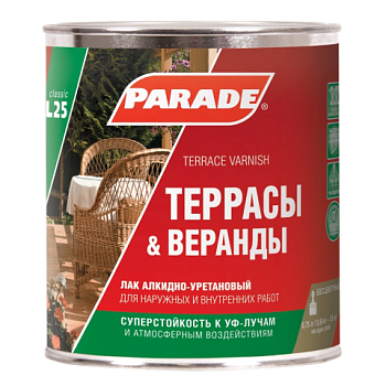 картинка Лак Террасы & Веранды глянцевый Parade 0.75л алкид-уретан. от магазина Румлес
